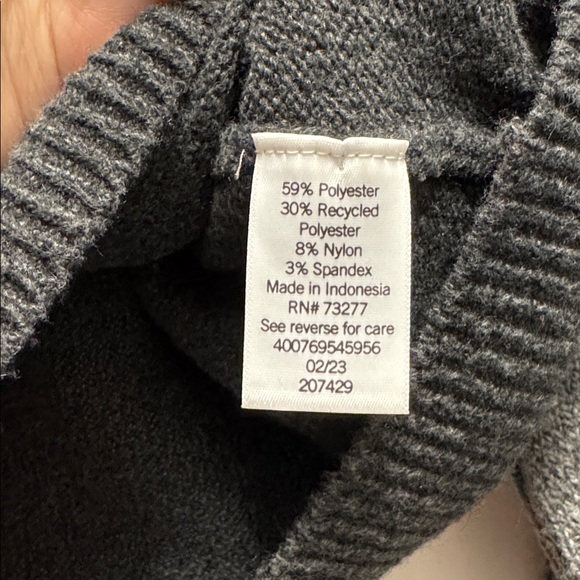 Sonoma Women’s Two-Tone Gray Crewneck Baseball Color block Sweater XL - Picture 5 of 6